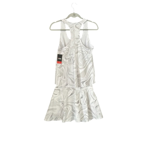 Fila "Marble" Effect Print Tank Top and Flared Skort Tennis Outfit Size Small - Picture 3 of 4